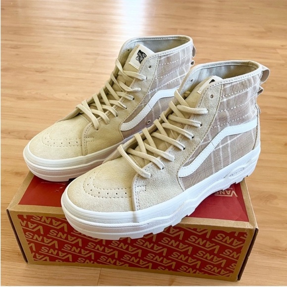 Vans Women Sherpa Suede Sentry SK8-Hi Plain French Oak Size 9.5 US - Picture 4 of 11
